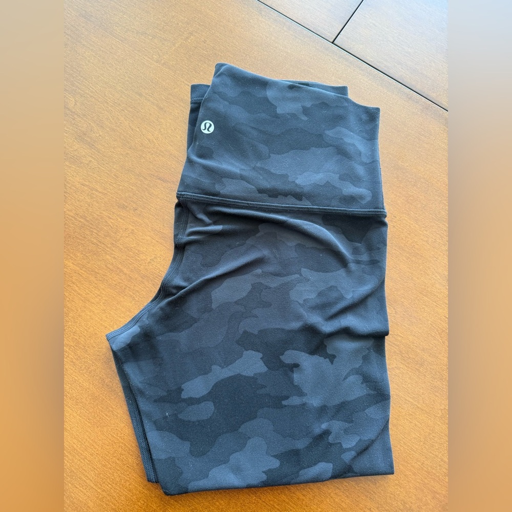 lululemon athletica Black Grey Camo High-Rise Leggings